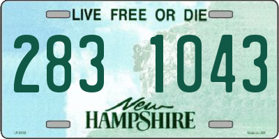 NH license plate 2831043
