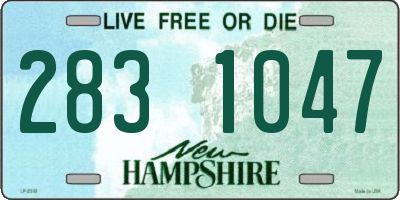 NH license plate 2831047
