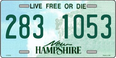 NH license plate 2831053