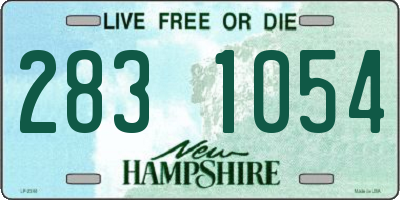 NH license plate 2831054