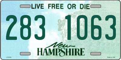 NH license plate 2831063