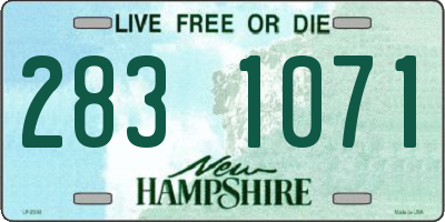 NH license plate 2831071