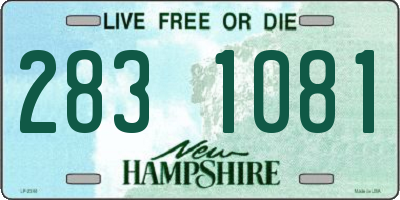 NH license plate 2831081