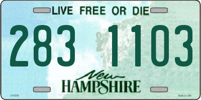 NH license plate 2831103