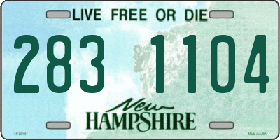 NH license plate 2831104
