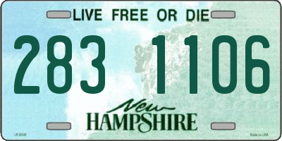 NH license plate 2831106