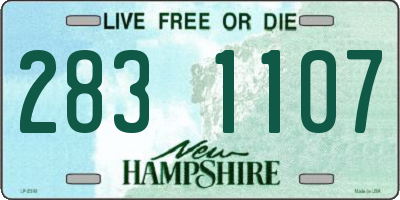 NH license plate 2831107
