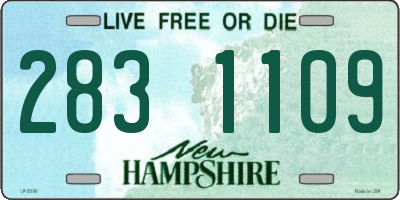 NH license plate 2831109