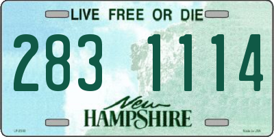 NH license plate 2831114