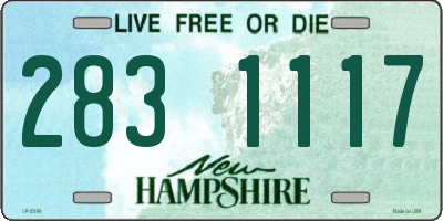 NH license plate 2831117