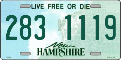 NH license plate 2831119