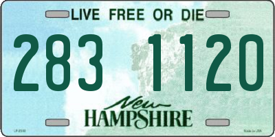 NH license plate 2831120