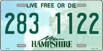 NH license plate 2831122