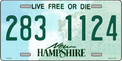 NH license plate 2831124