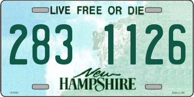 NH license plate 2831126