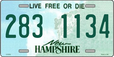 NH license plate 2831134
