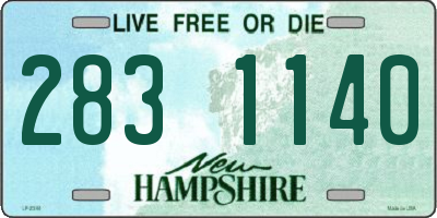 NH license plate 2831140