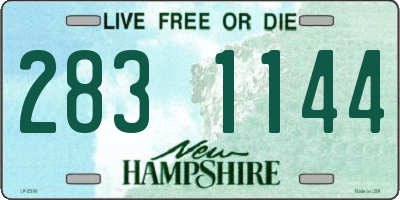 NH license plate 2831144