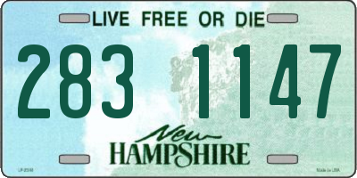NH license plate 2831147