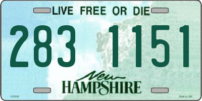 NH license plate 2831151