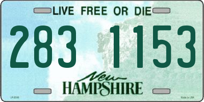 NH license plate 2831153