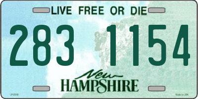 NH license plate 2831154