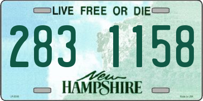 NH license plate 2831158