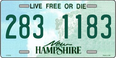 NH license plate 2831183