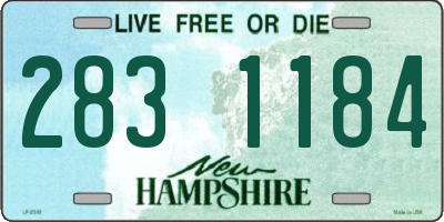 NH license plate 2831184