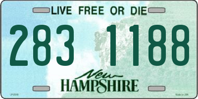 NH license plate 2831188