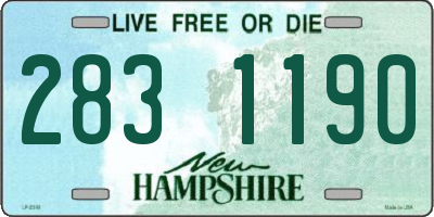 NH license plate 2831190
