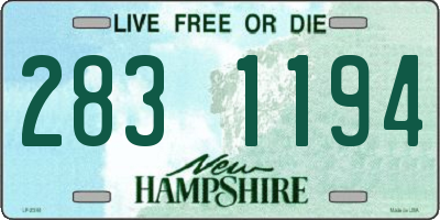 NH license plate 2831194