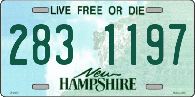 NH license plate 2831197