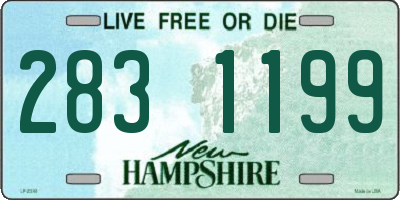 NH license plate 2831199