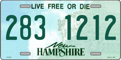 NH license plate 2831212