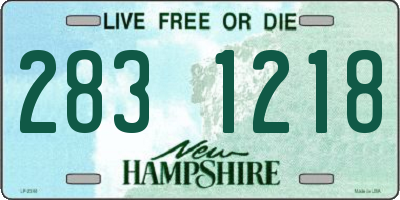 NH license plate 2831218