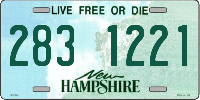 NH license plate 2831221