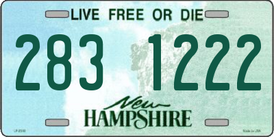 NH license plate 2831222