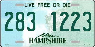 NH license plate 2831223