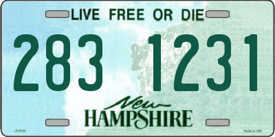 NH license plate 2831231