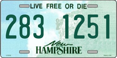 NH license plate 2831251
