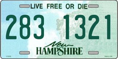 NH license plate 2831321