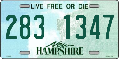 NH license plate 2831347