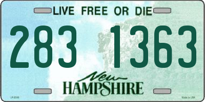 NH license plate 2831363