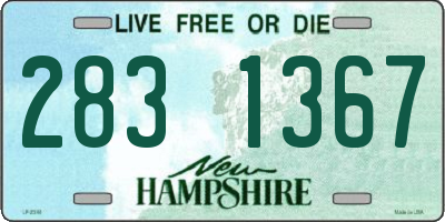NH license plate 2831367