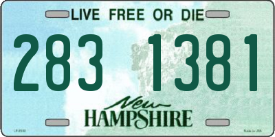 NH license plate 2831381