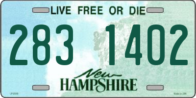 NH license plate 2831402