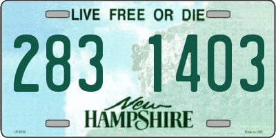 NH license plate 2831403