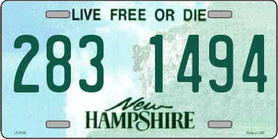 NH license plate 2831494