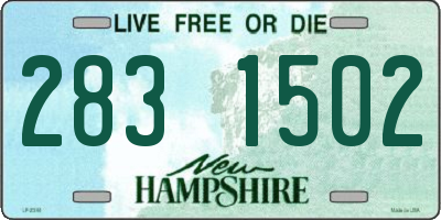 NH license plate 2831502